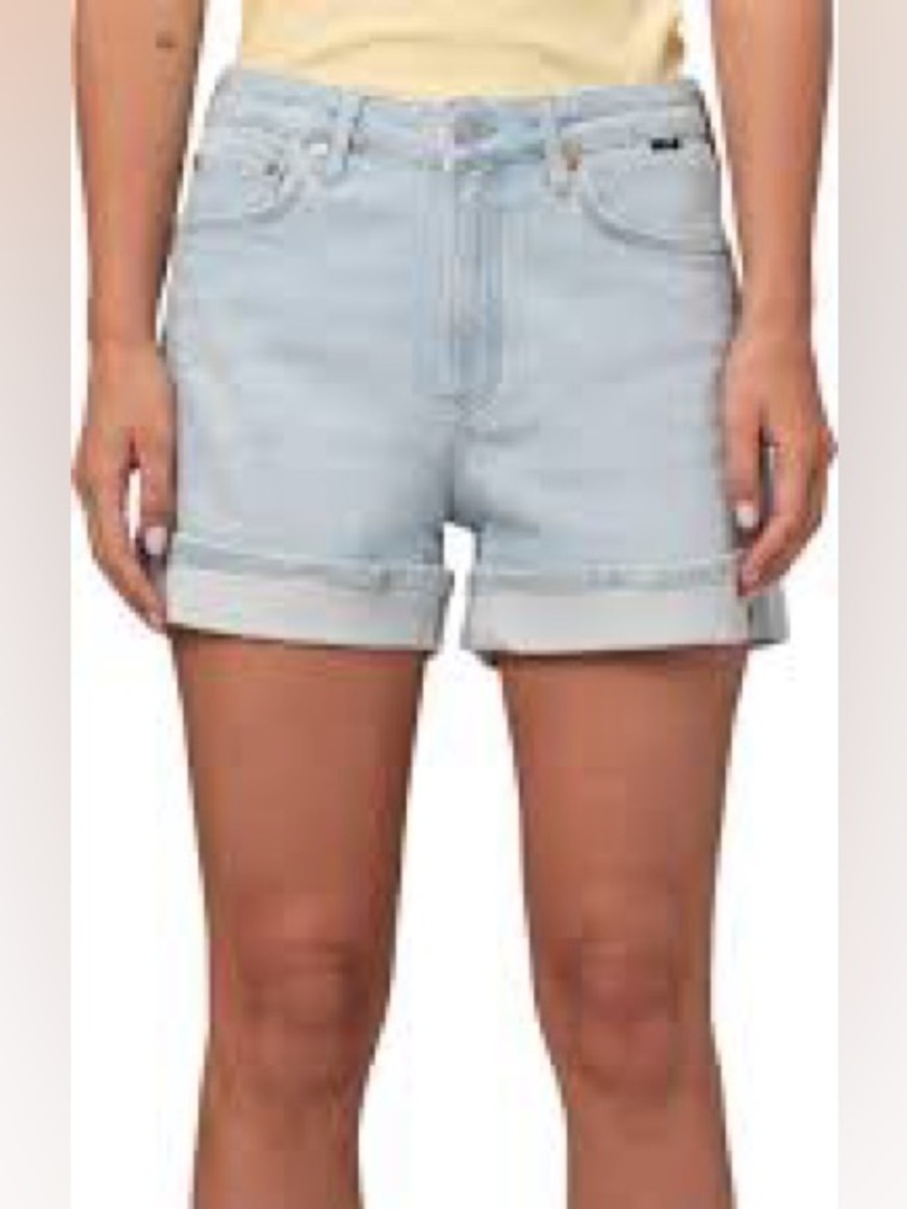 Light Wash Denim Roll-Hem Women's Shorts By H&M &Denim